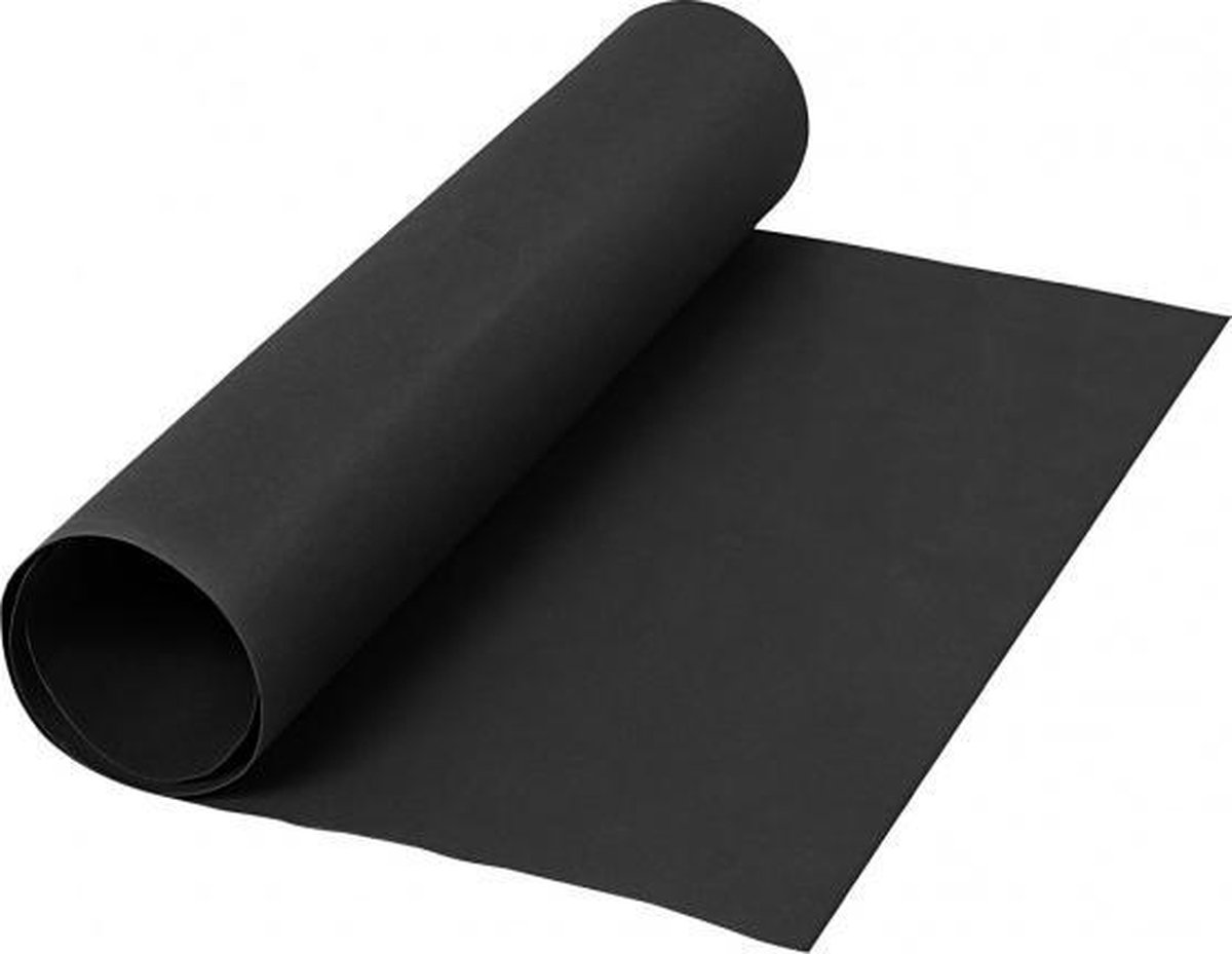 leerpapier zwart 1 m