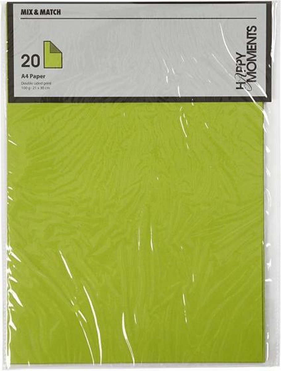 structuurpapier 21 x 29,7 cm 20 stuks groen