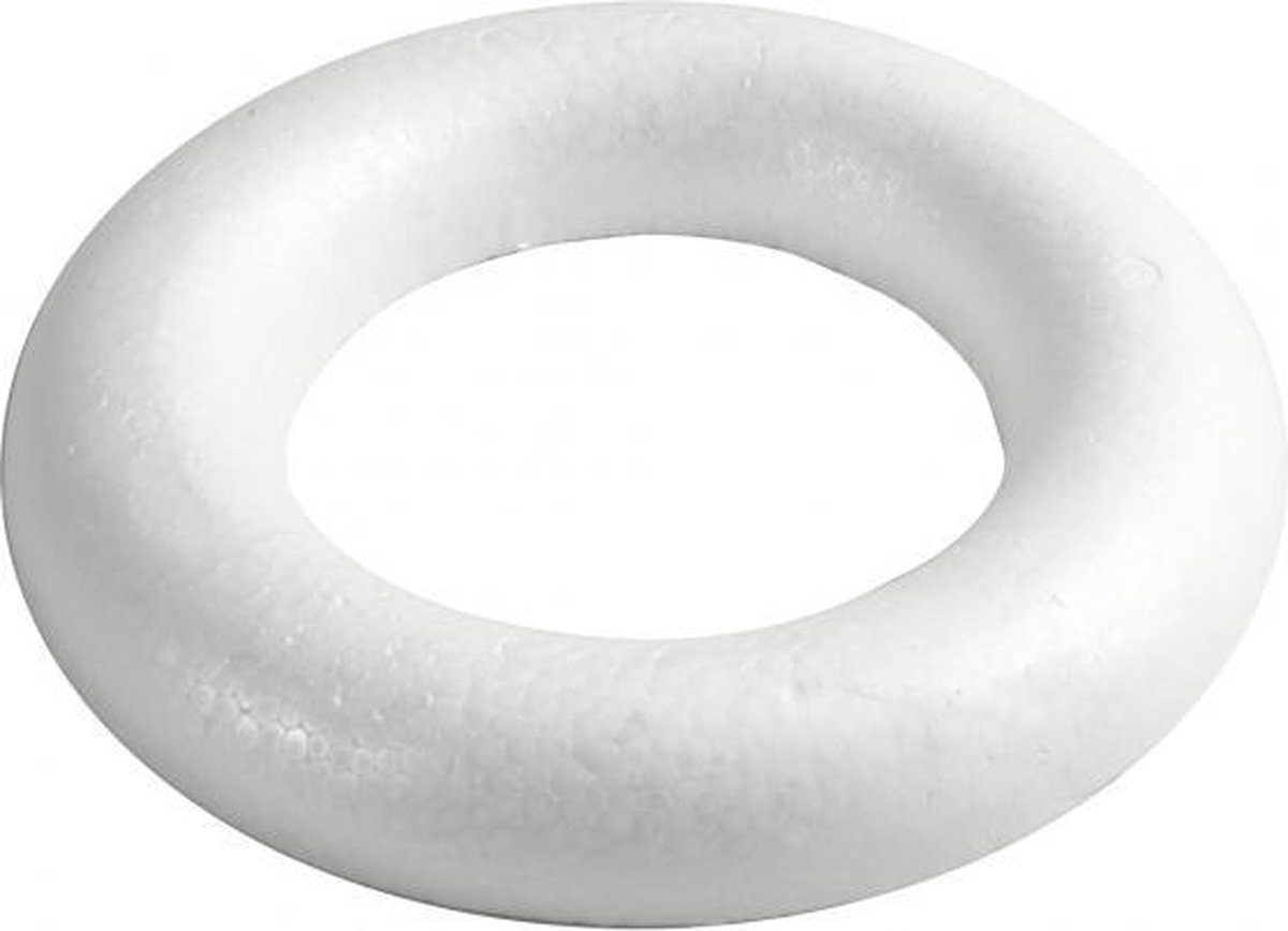 styropor-model Ring 25 cm wit per stuk