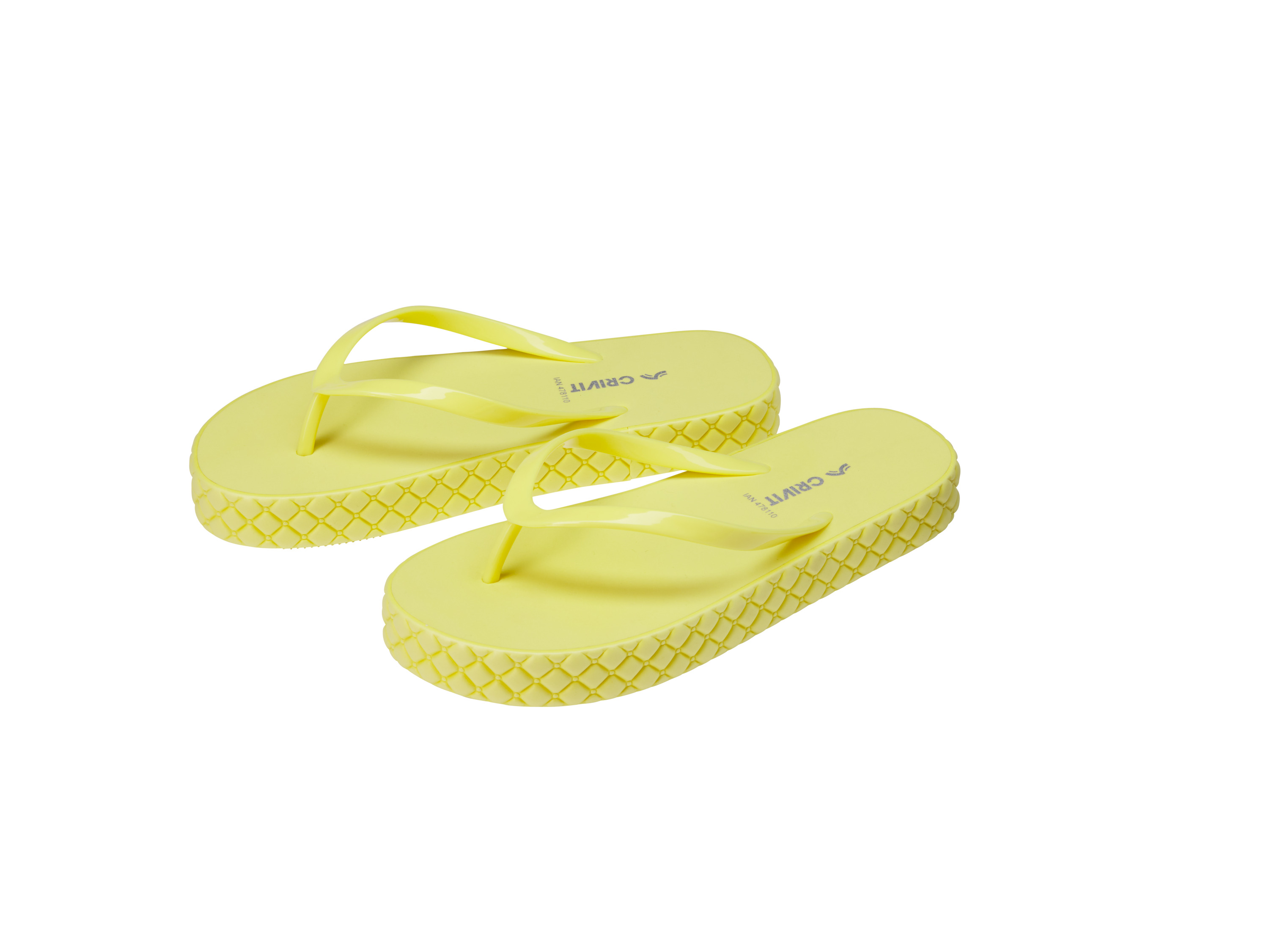 CRIVIT Dames teenslippers (Geel, 38)