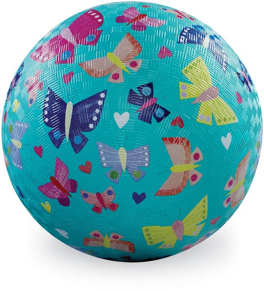   - Natuurrubber bal - Regenboogvlinders - 13cm