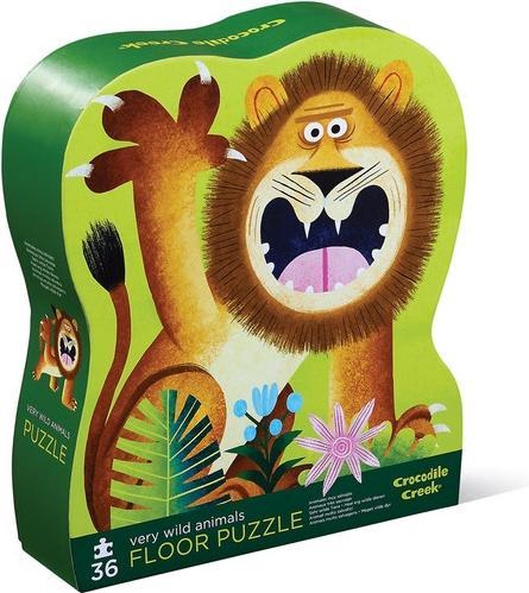 Crocodile Creek 36 pcs Shaped Puzzle/Very Wild Animals