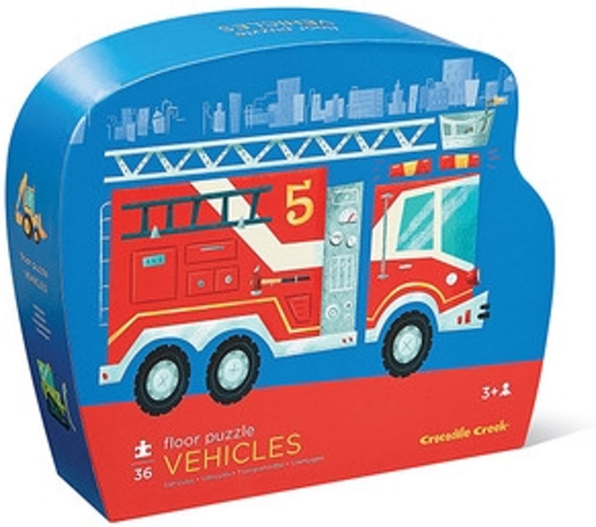 Crocodile Creek Shaped box puzzle voertuigen (36 st.)