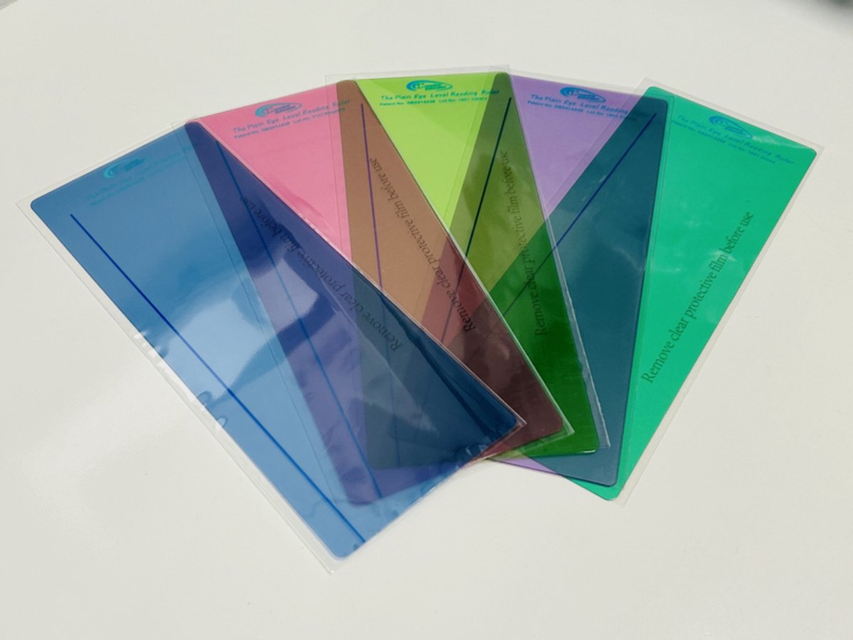 Leeslinialen, set van 5 (Sk, Gr, Ma, Ce, Pu)