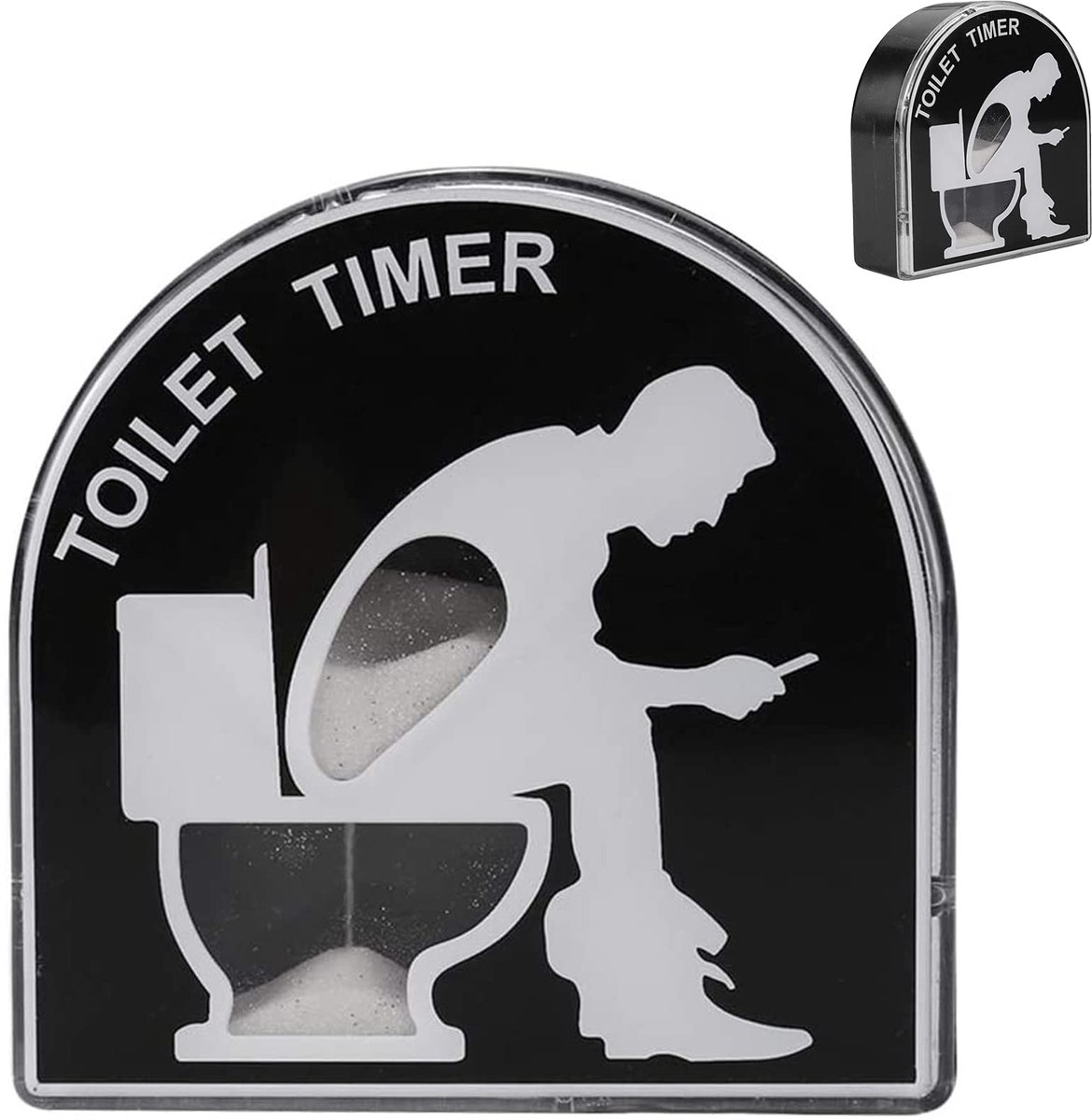 Crrynuo - 5-Minuten Zandloper - WC Teller - Duurzaam Plastic - Direct Herstel - Functie Cadeau Voor Vaderdag Verjaardag-Man