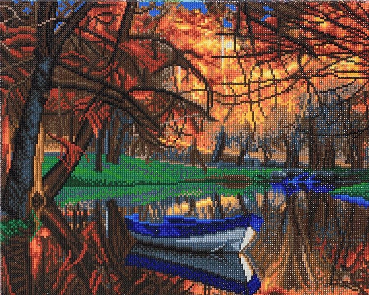 Diamond Painting   Autumn River 40x50 cm, Full Painting