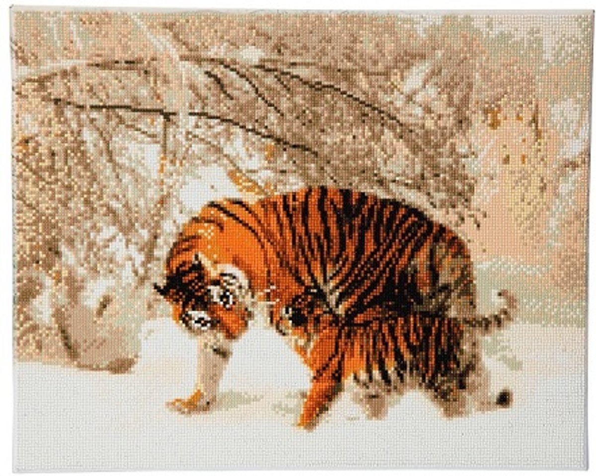Diamond Painting Crystal Art Kit ® Winter Tigers, 40x50 cm