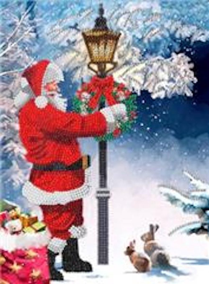 CrystCrystal Art Giant XL Card, Santas Walk, 29x21 cm