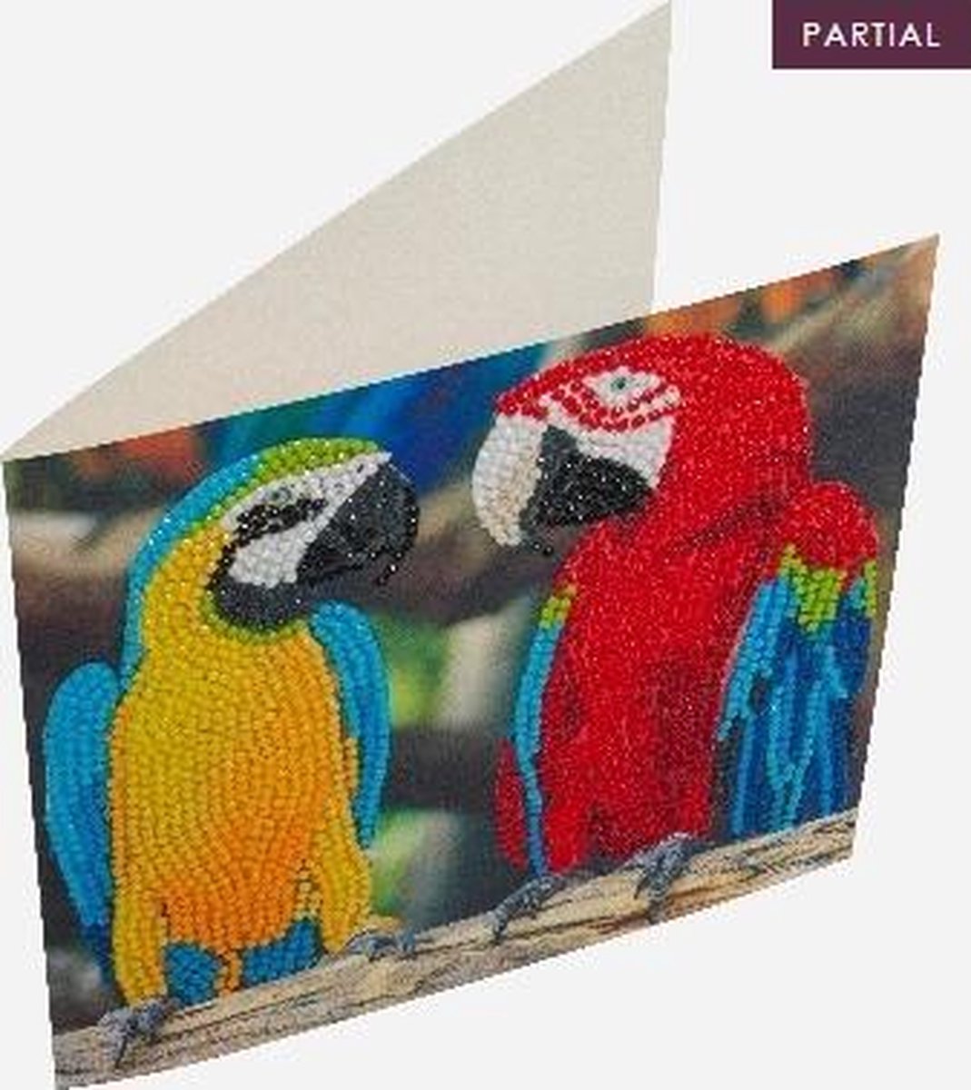 Crystal Art Diamond Painting Kaart 2 Papegaaien