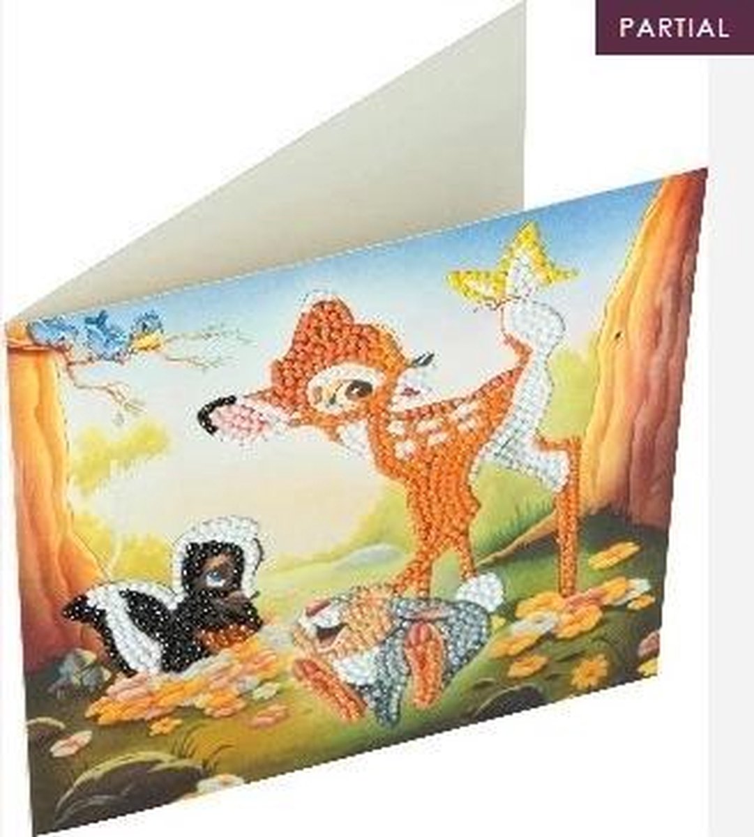 Crystal Art Diamond Painting Kaart Bambi en vriendjes