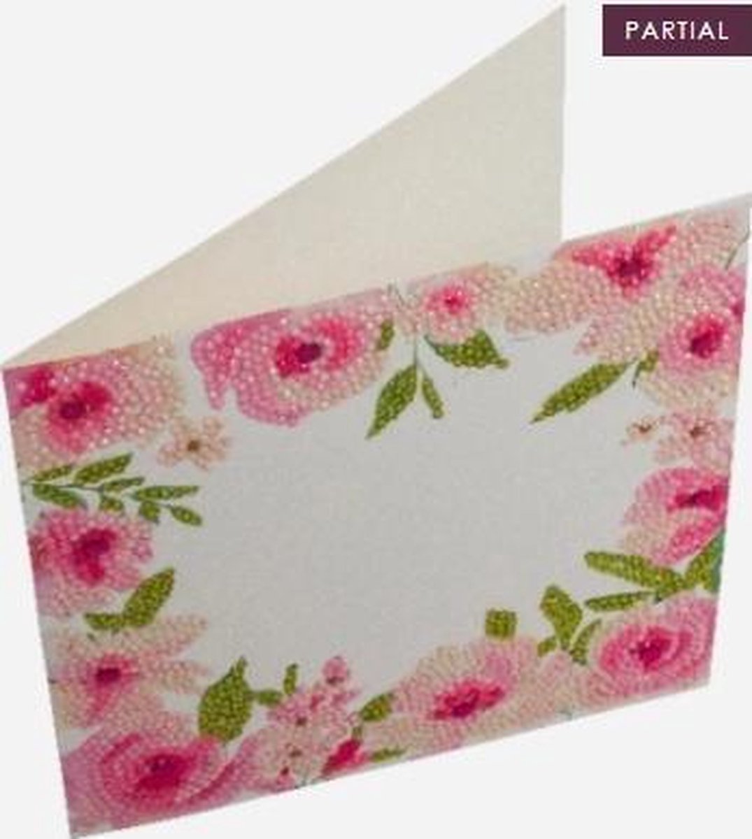 Crystal Art Diamond Painting Kaart Bloemenrand