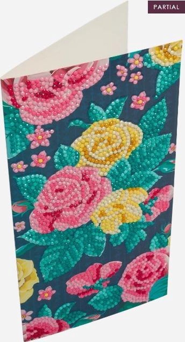 Crystal Art Diamond Painting Kaart Rozen