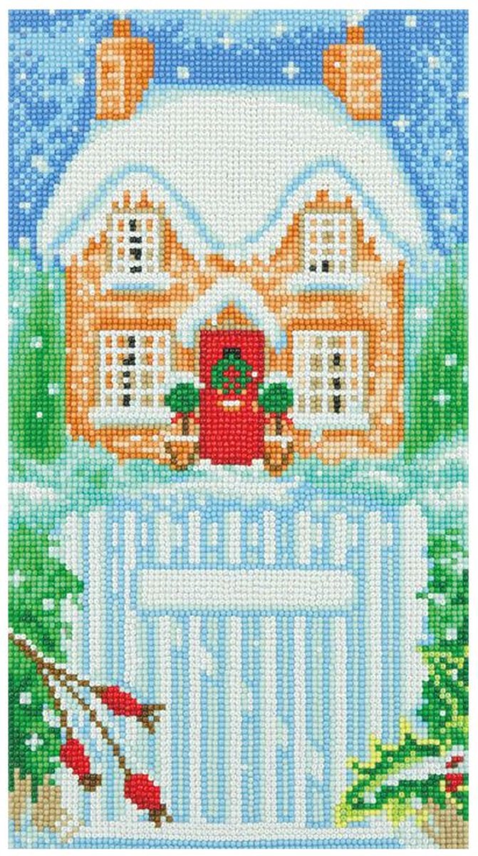   kit Snowy House Drieluik Part 2 40 x 22 cm full diamond painting