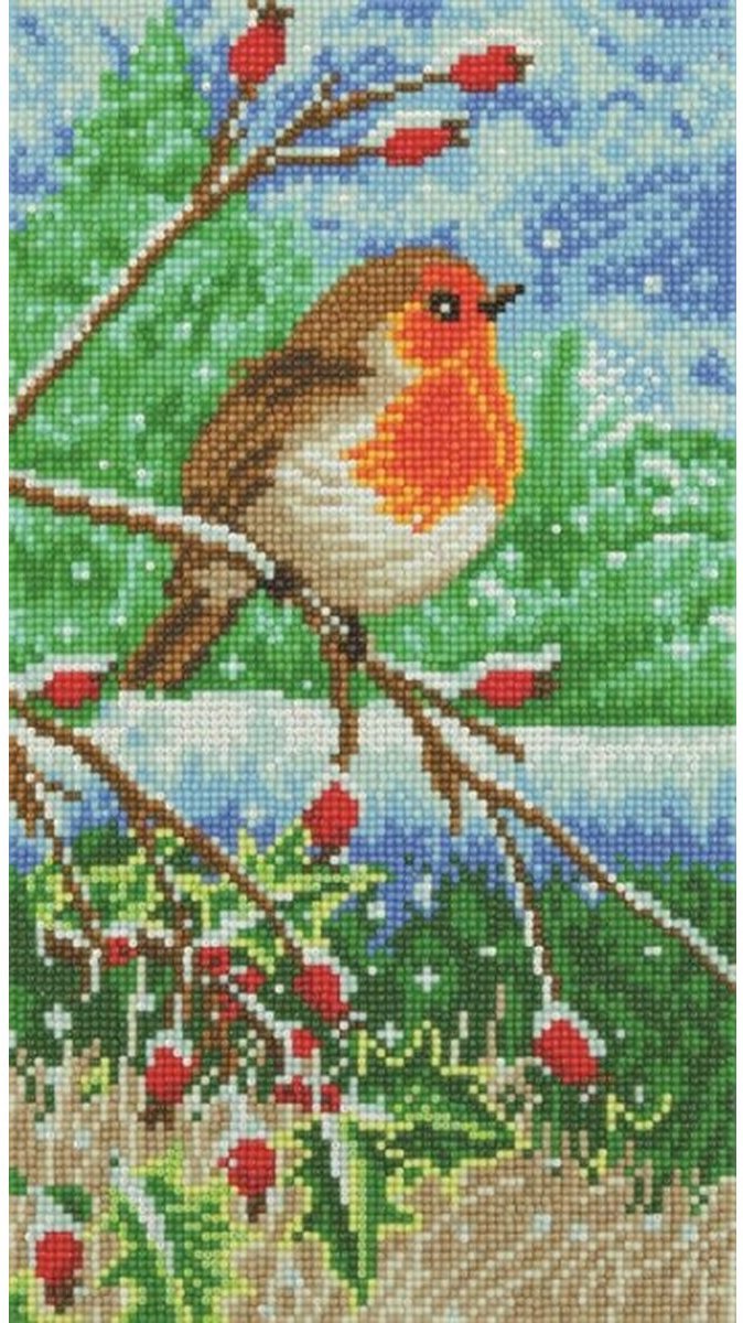   kit Snowy House Robin Drieluik Part 1 40 x 22 cm full diamond painting