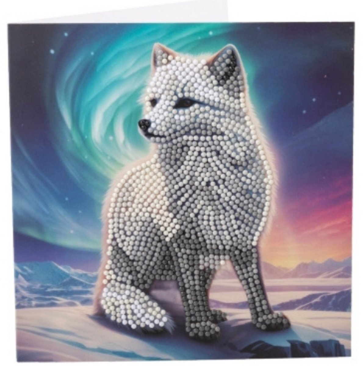 Crystal Card Kit ® Aurora the fox (18x18 cm)
