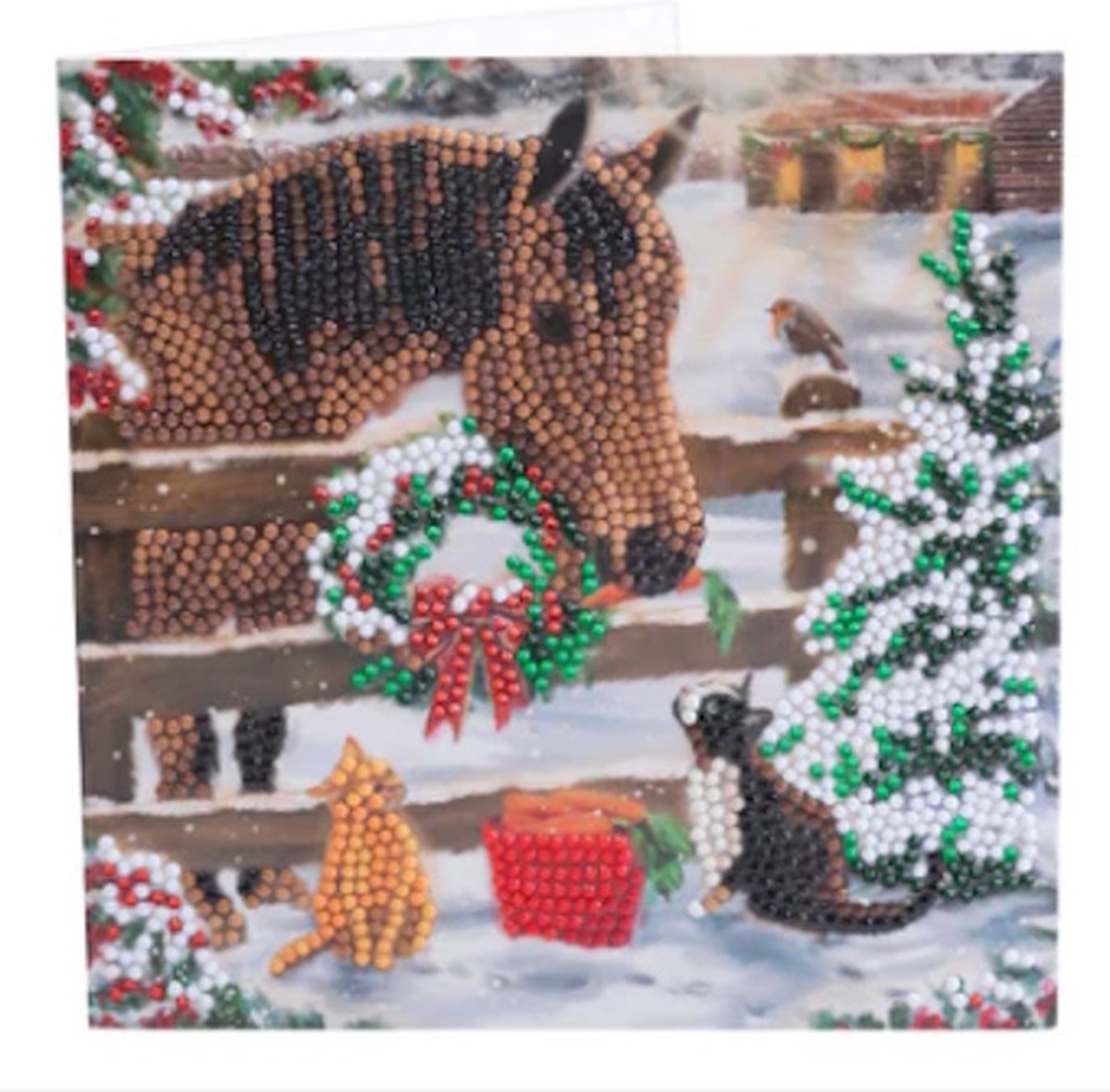 Crystal Card Kit ® Christmas Friendship (18x18cm/partial)