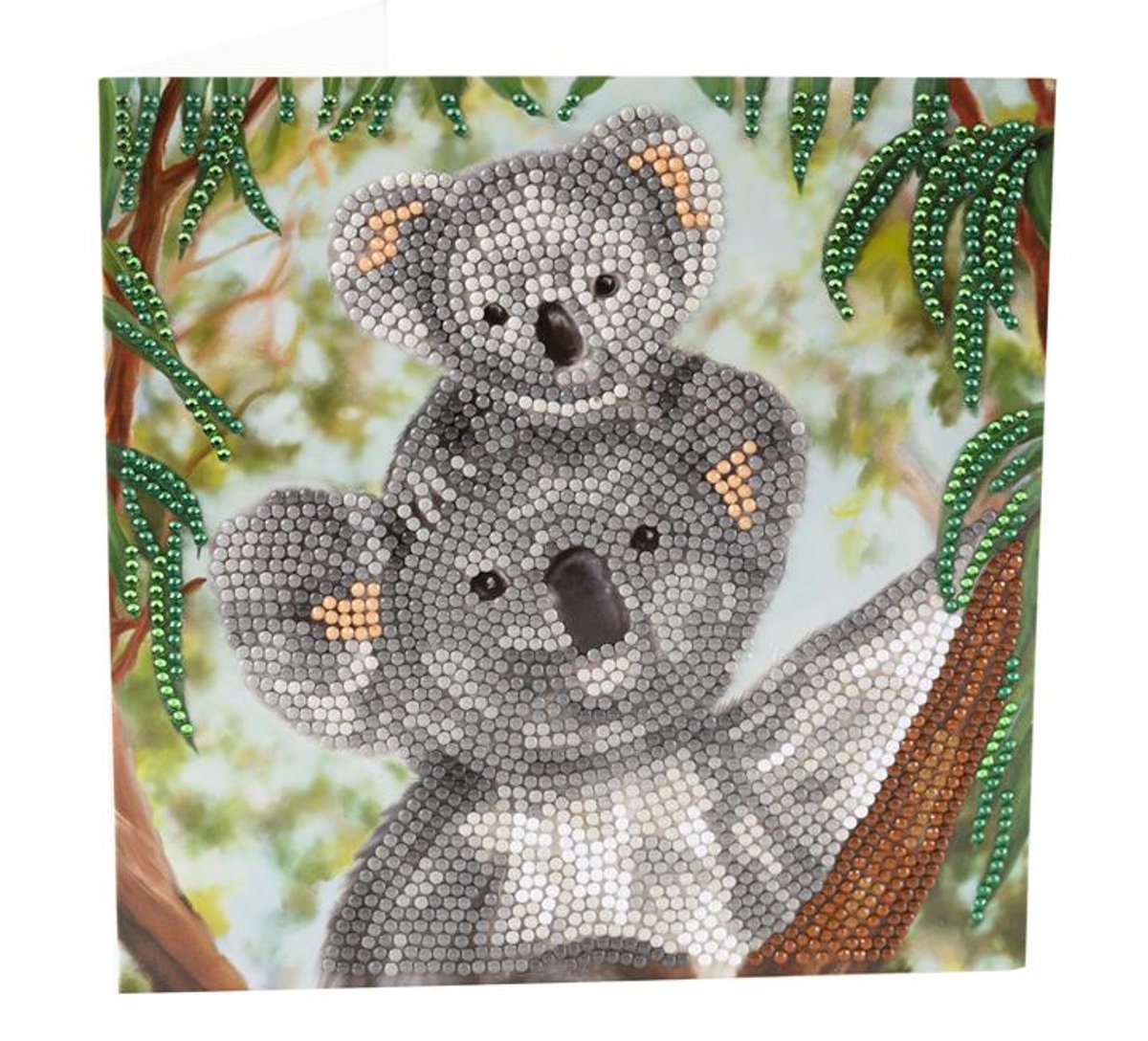 Crystal Card kit diamond painting Baby Koala - Martha Bowyer 18 x 18 cm