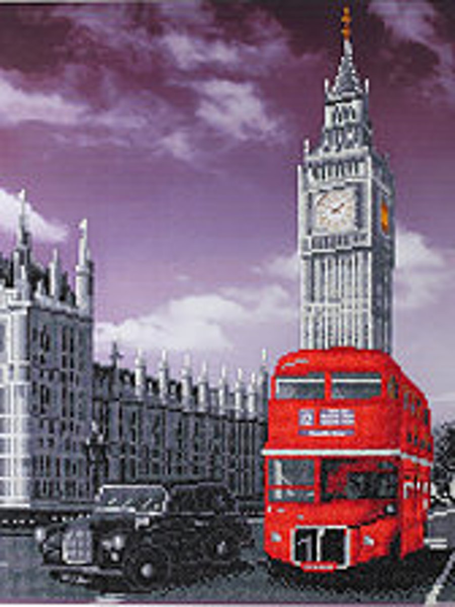 Diamond Painting Crystal Art Best of Britain 40x50cm, partial painting