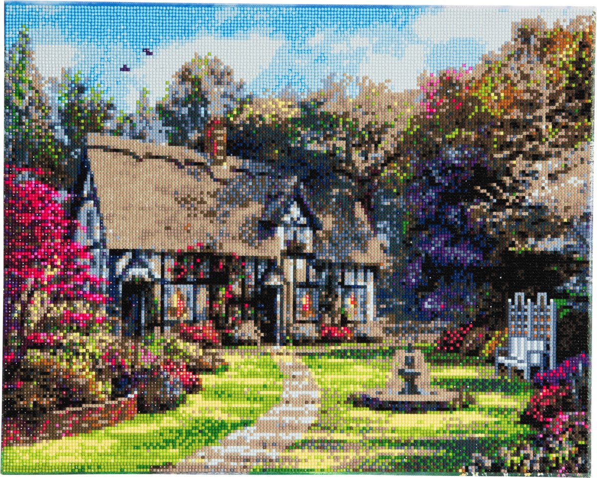 Diamond Painting Crystal Art Country Cottage 40x50 cm, Full Painting