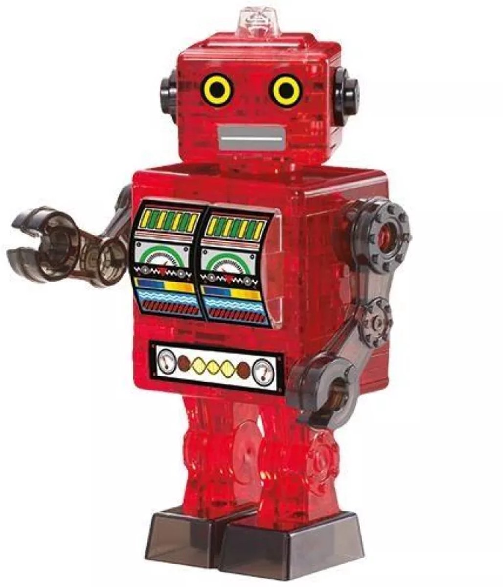 Robot czerwony Crystal Puzzle 3D - Rode robot Crystal Puzzle 3D