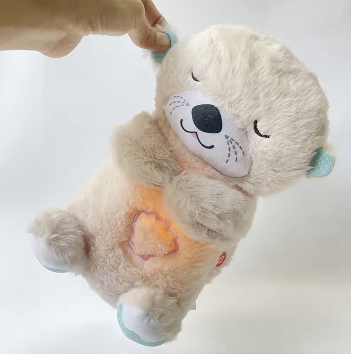 Bedtijd Knuffel - Rustgevende Knuffel - Otter - Slaapknuffel met Hartslag - Interactief Speelgoed - Kraamcadeau - Cadeau - Zintuigelijk Speelgoed - Knuffelbeer -Kinderspeelgoed - Hondenknuffel - Kraamcadeau Jongen, Meisje