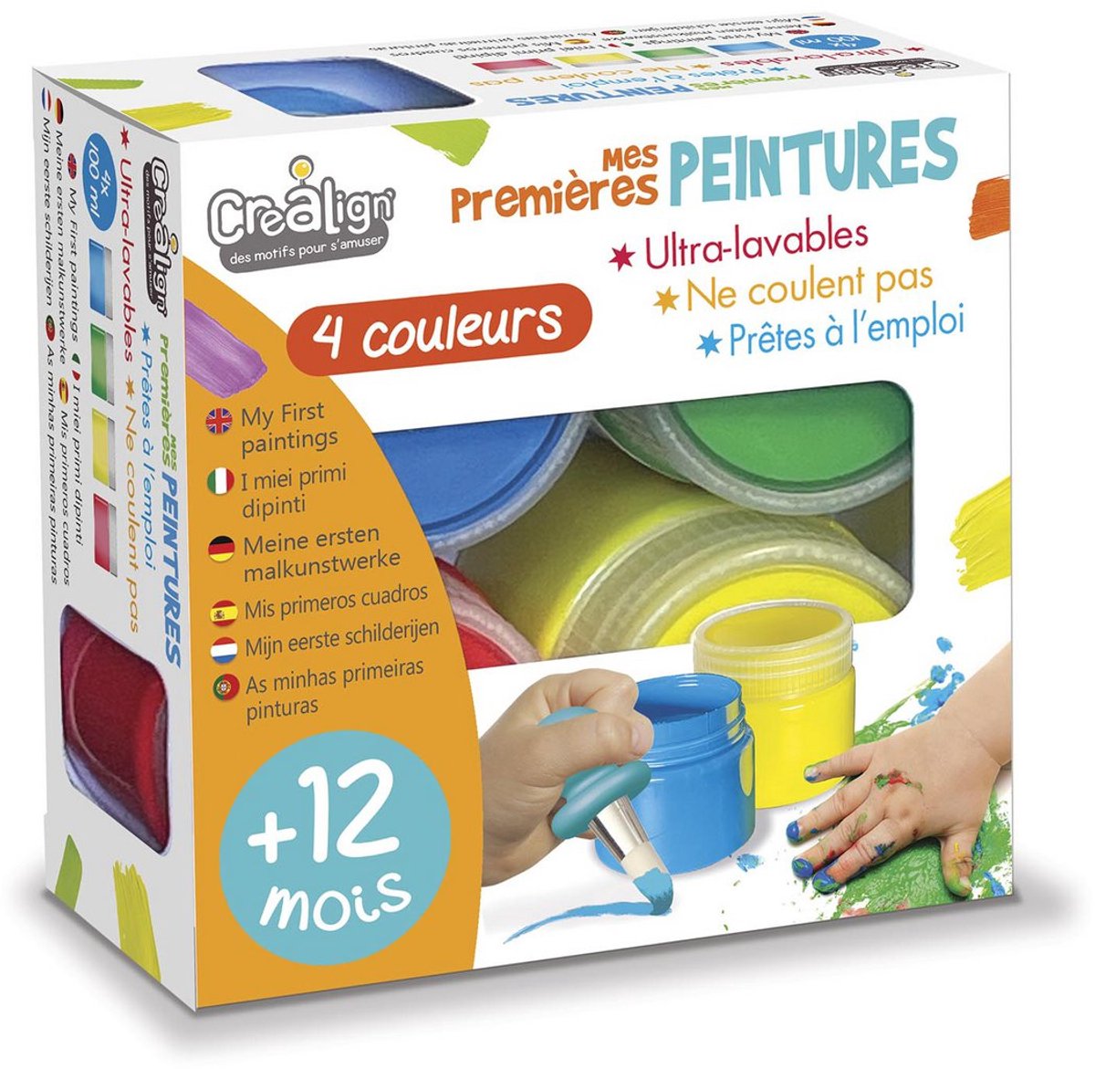 Créa Lign Mijn Eerste Verf 4 Kleuren Waterverf