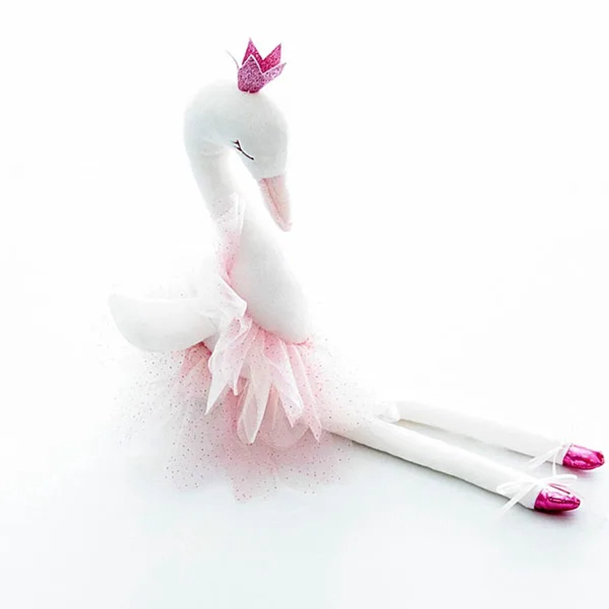 Cubbies knuffel Swan Ballerina – zwaan wit/roze