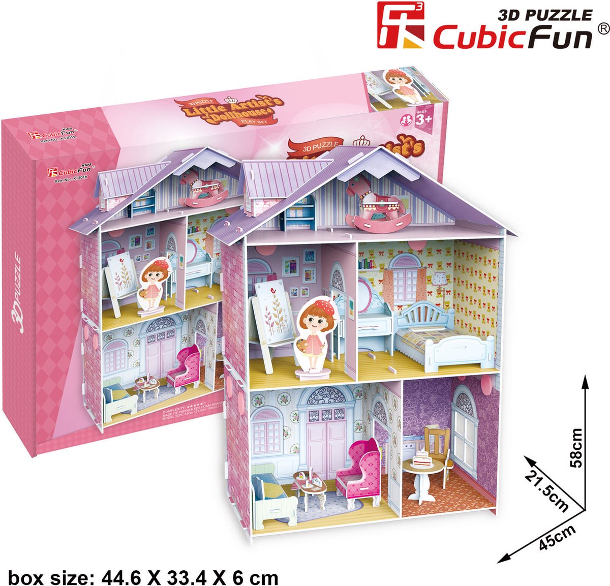 Cubic Fun 3D puzzel - Pianists Home - 3D legpuzzel 60 stukjes.