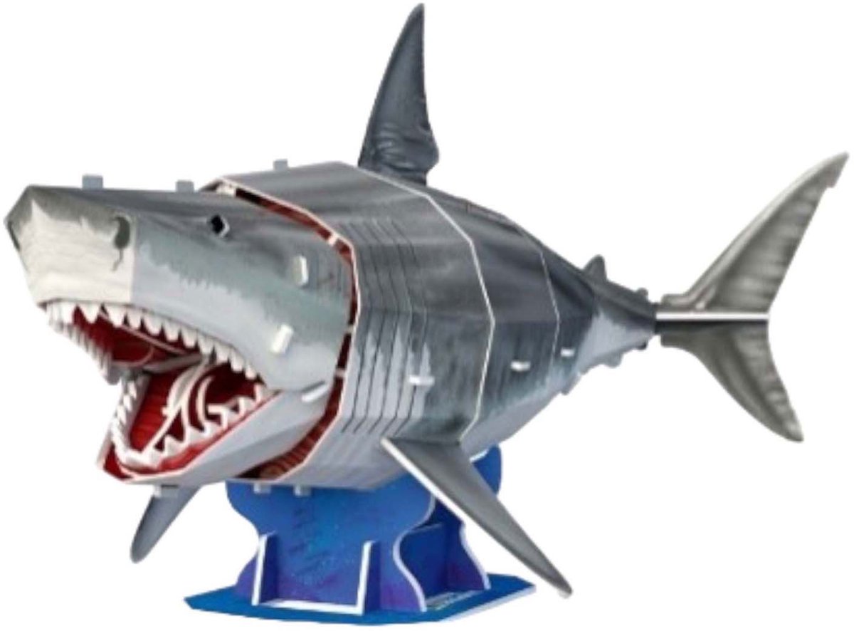 Cubic Fun 3D puzzel National Geographic witte haai educatief speelgoed.