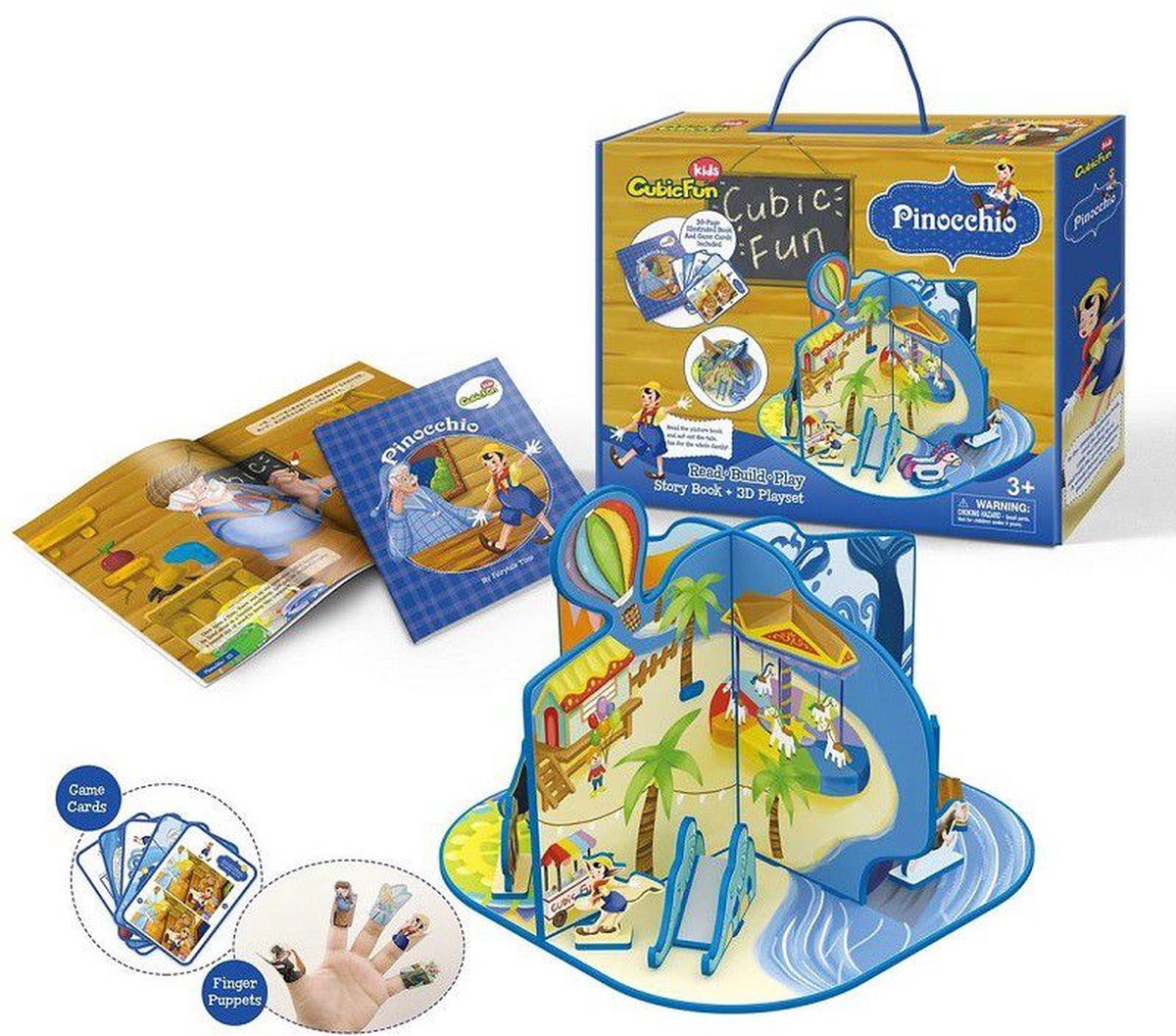 Cubic Fun 3D puzzel Pinocchio - speelgoed puzzel 36 stukjes.