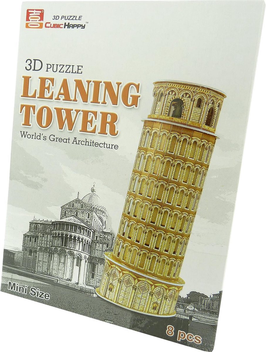 CubicFun - 3D Puzzle - Triumphal Arch Paris - 3D Puzzel - Structuur - Triomfboog - Toys - Schiefer Turm von Pisa Mini