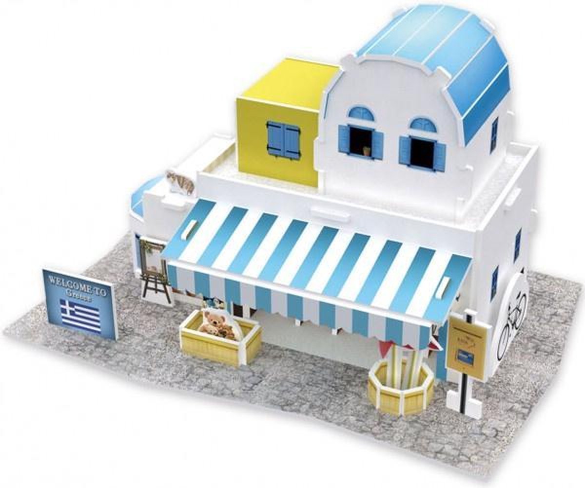 Cubicfun 3d Puzzel Souvenir Shop Greece Foam 43 Stukjes