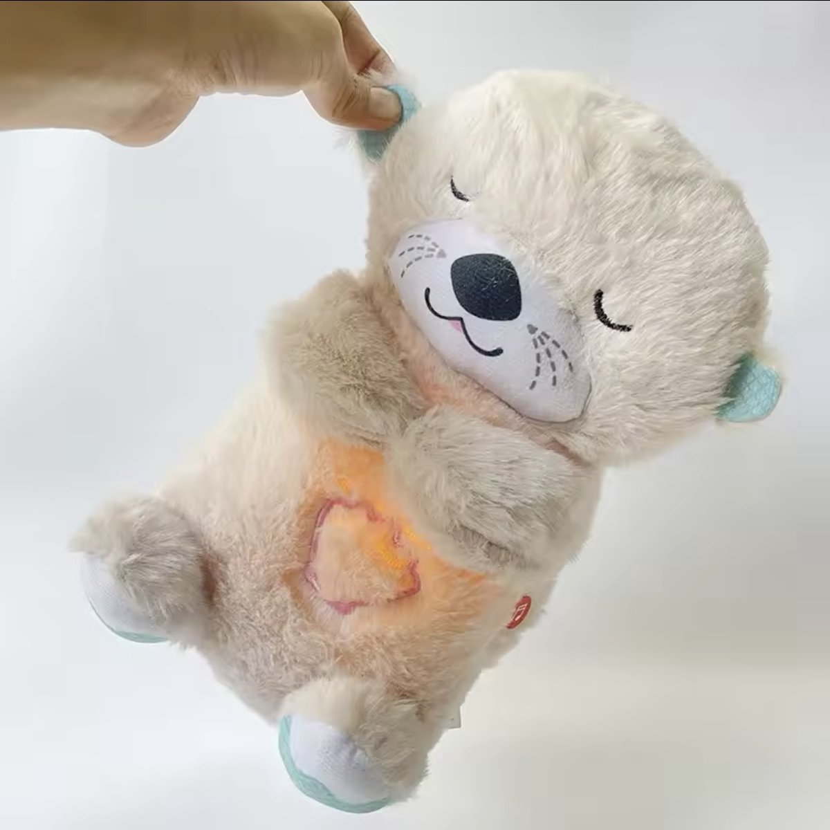 Bedtijd Knuffel - Volume Aanpasbaar - Rustgevende Knuffel - Otter - Slaapknuffel met Hartslag - Interactief Speelgoed - Kraamcadeau - Cadeau - Zintuigelijk Speelgoed - Knuffelbeer -Kinderspeelgoed - Hondenknuffel - Kraamcadeau Jongen, Meisje