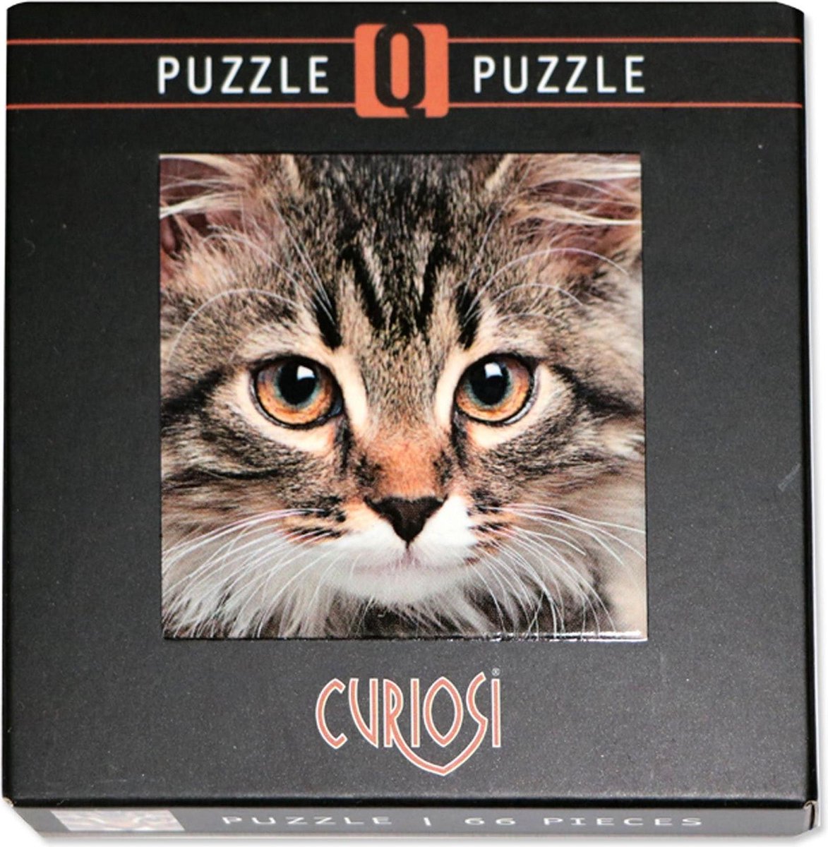 Curiosi Q-puzzel (moeilijke stukjes) - Dier - Kat (66 stukjes)