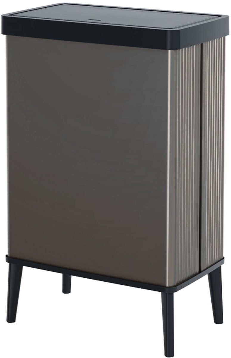 Curver Verto High Prullenbak 54L Push Pearl Gray