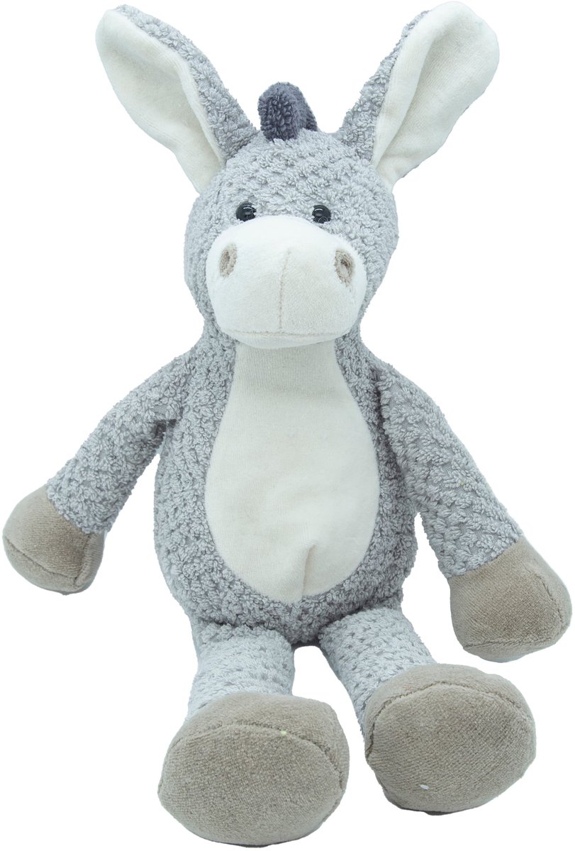 Cute since 1999 - Katoenen Knuffel Ezel - Zittende Ezel Speelgoed- Baby Knuffel - 20cm
