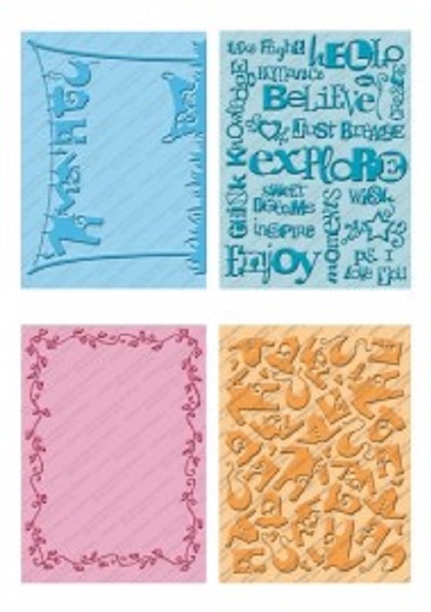Cuttlebug Cricut Companions Embossing Folders Wall Decor