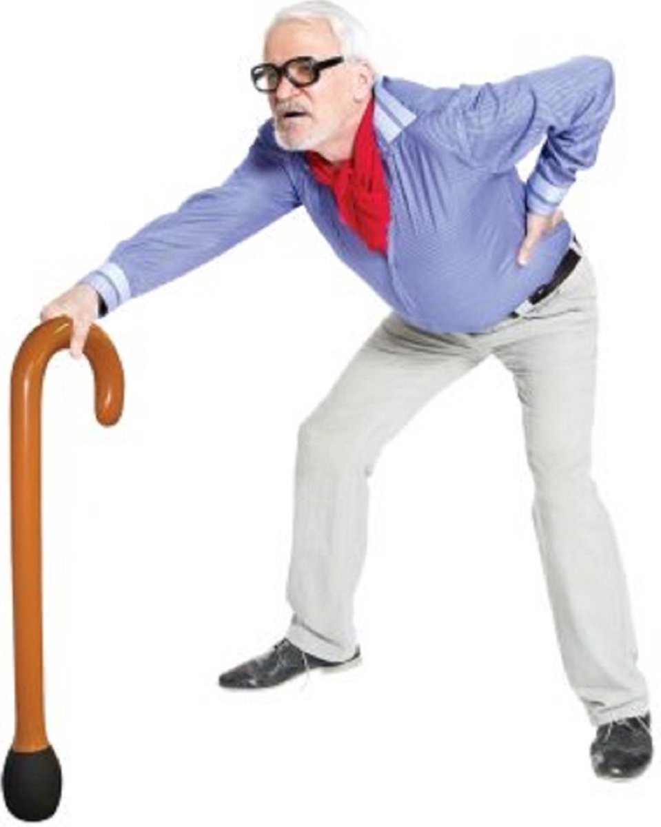 Opblaas wandelstok - Abraham 50 jaar verjaardag - Op ware grootte - Abraham - Sarah - Pensioen - Grappig Cadeau - Kado - Opblaasbare Wandelstok