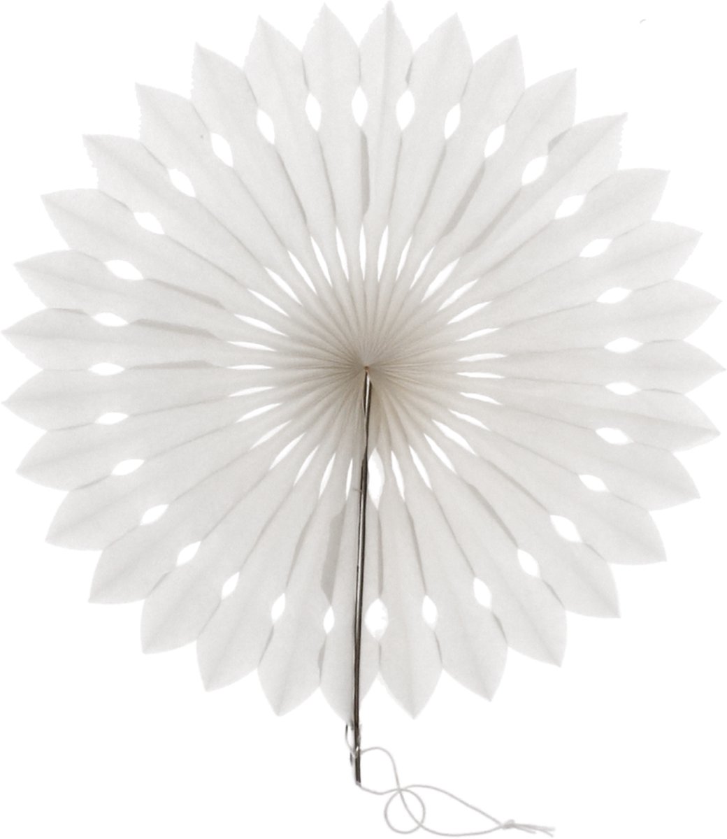 Papieren bloem 20cm wit