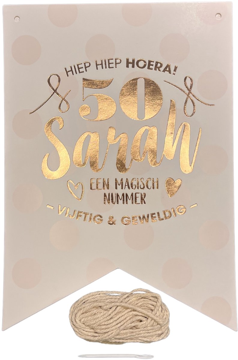 Vlaggenlijn - Sarah 50 - Wit-Rosé Goud - 4 meter