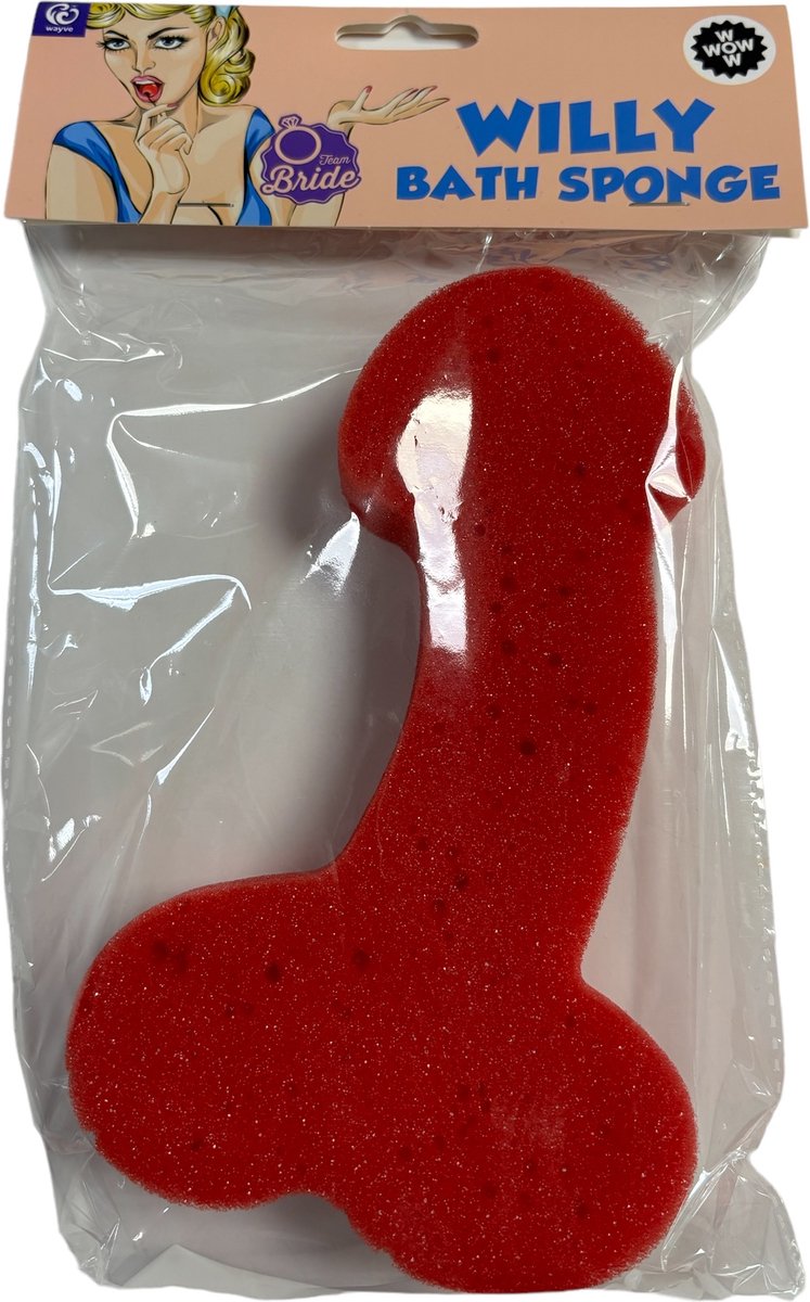 Badspons penis - 26cm - Rood
