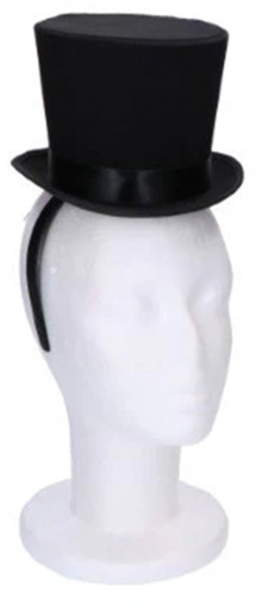 Diadeem hoog hoedje - Zwart