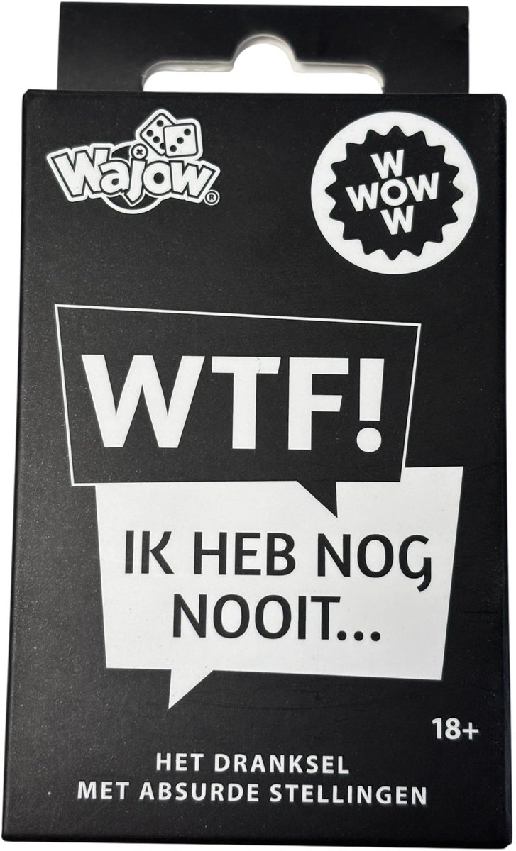 Kaartspel WTF ik heb nog nooit - drankspel