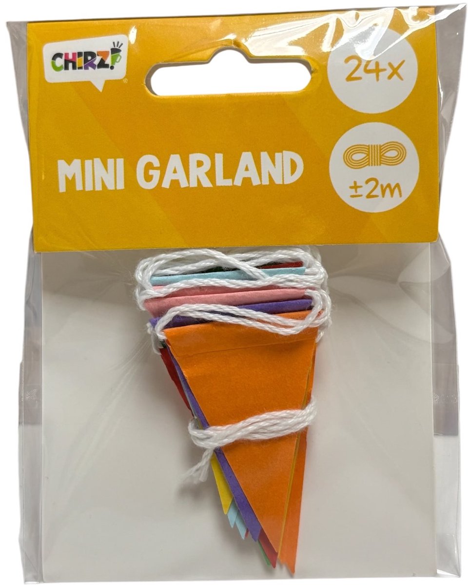 Mini vlaggenlijn - bont