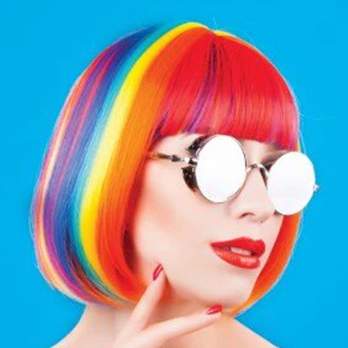 Pruik Rainbow Bob - Regenboog - Pride