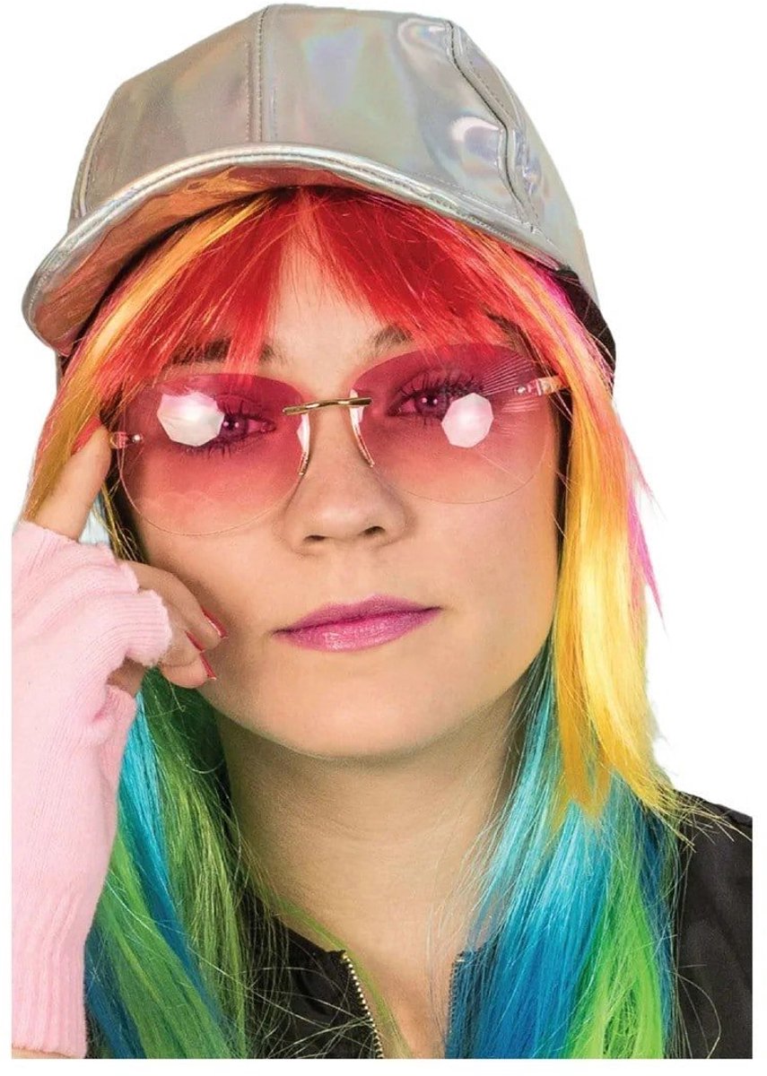 Pruik Rainbow Reina - Regenboog - Pride