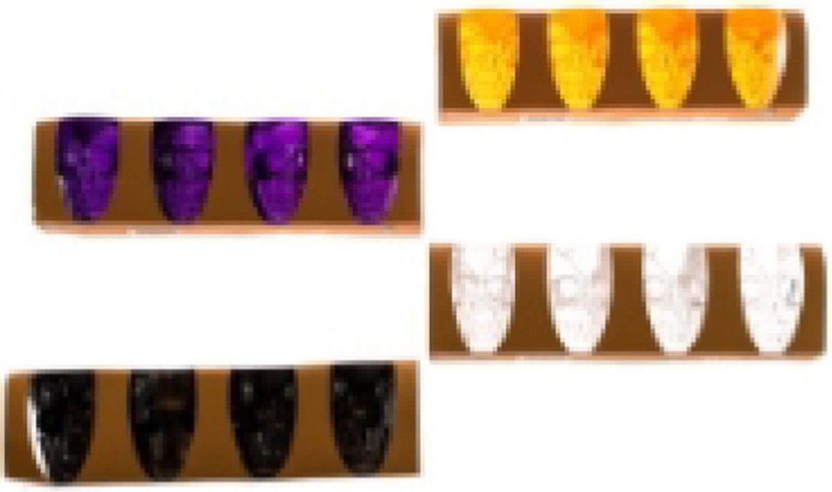 Schedel shot glazen 4st - verschillende kleuren