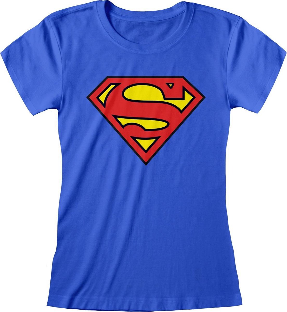 DC Comics Superman Dames Tshirt -L- Logo Blauw