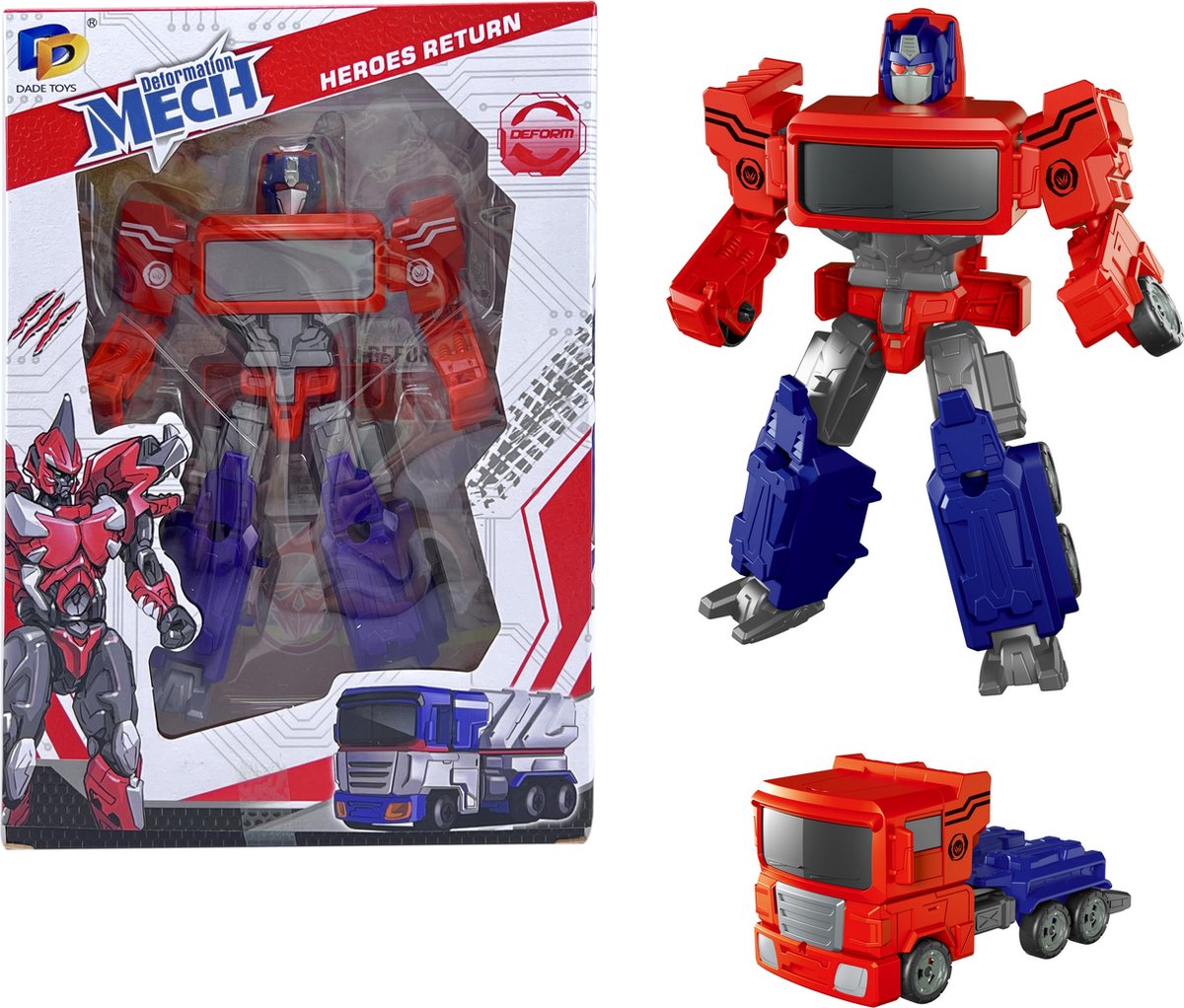 Transform Mecha Optimus Prime - Deformation mech auto en robot - 2 in 1