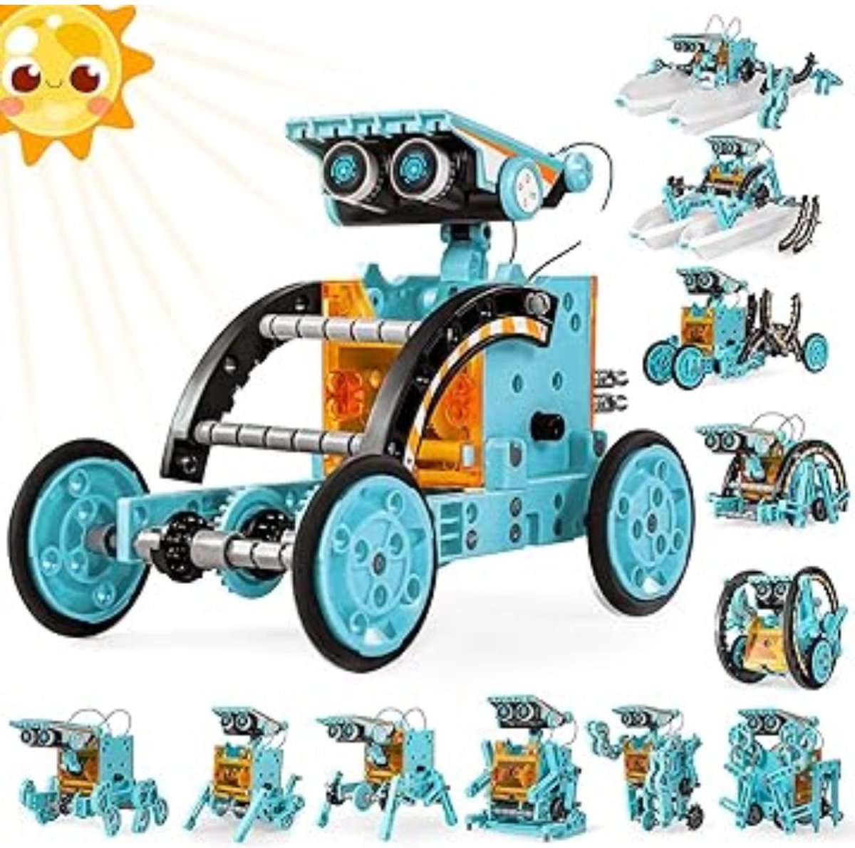  ® Robot Bouwpakket - Educatief Speelgoed - Robot Speelgoed - 26x20x7cm - Blauw